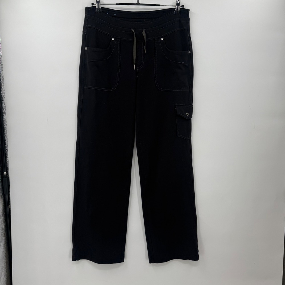 Kuhl Travel Pants Convertible Drawstring Pockets Black Casual Size 10 Short